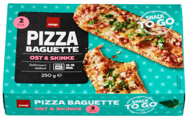 Pizza Baguettes With Ham,cheese,tomatosauce 2x125g
