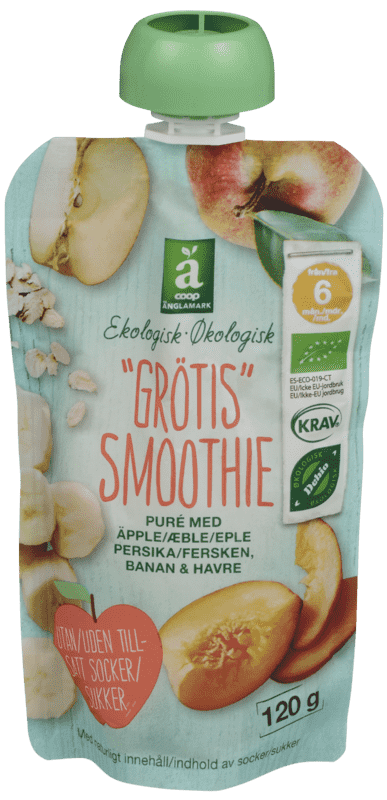 Änglamark "Grötis" Smoothie Eple/Banan/Fersken