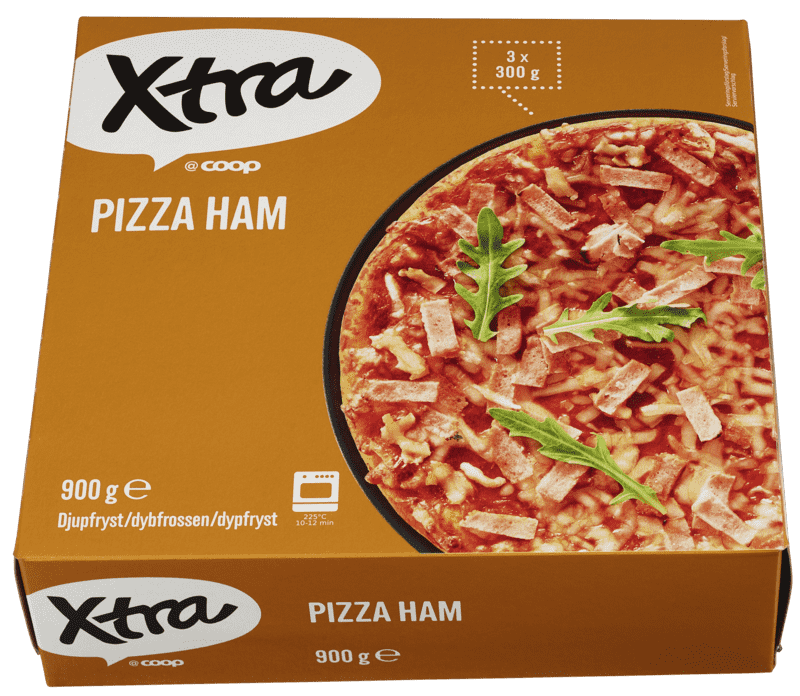 X-tra Pizza Ost & Skinke 900g