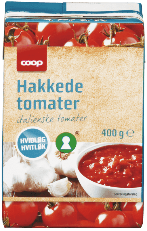 Coop Hakkede Tomater Hvitløk 390g