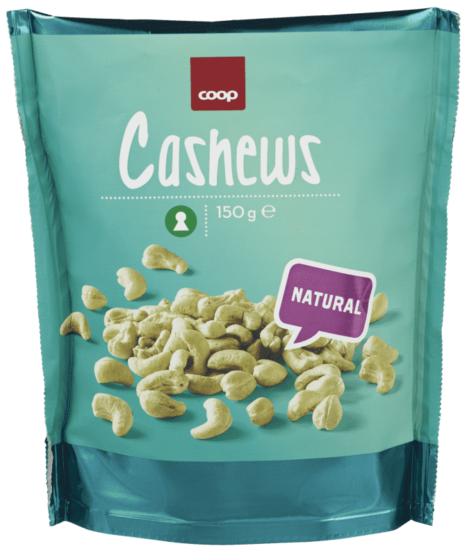 Coop Cashewnøtter Naturell Usaltet 150g