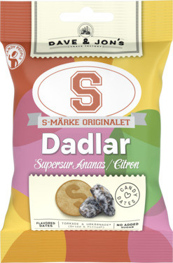 S-märke Dadlar Ananas Sitron 50g Candy People