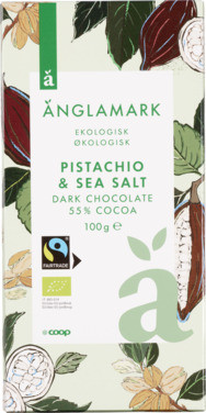 Chocolate Dark 55% Pistachio Seasalt Änglamark
