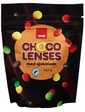 Sjokoladelinser med mørk sjokolade