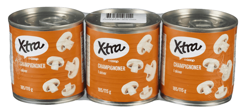 X-tra Skivet Champignon 3pk 555g