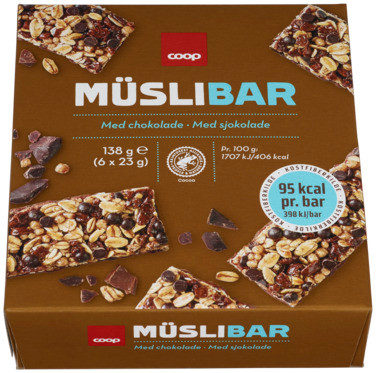 Chocolate Muesli Bar, 6 Pcs