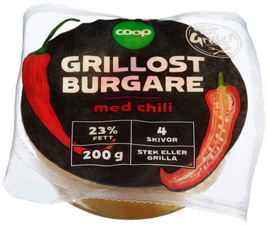 Grillost med Chili i Skiver 23% Fett Nettovekt: 200 g