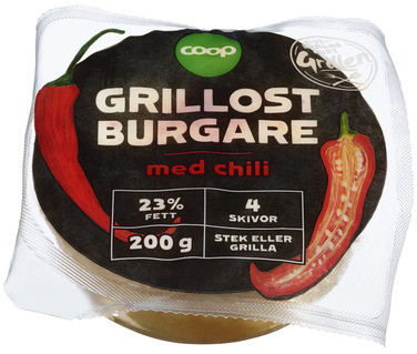 Grillost med Chili i Skiver 23% Fett Nettovekt: 200 g