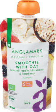 Smoothie Oat/banana/apple/blackberry/raspberry