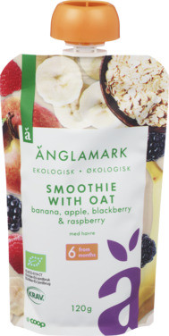 Smoothie Oat/banana/apple/blackberry/raspberry Änglamark