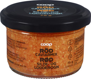 Caviarmix Red 65/35 Herring/capelin Roe White Logo