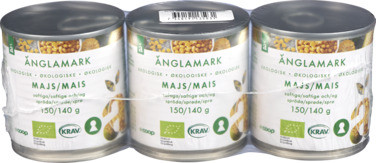 Org Supersweet Whole Corn Kernels, 3pck 3x150 g