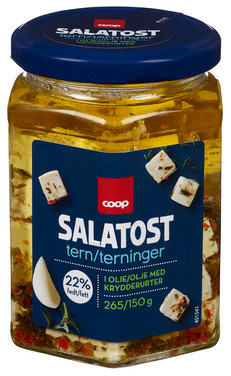 Salad Cheese In Oil/herbs In Glass