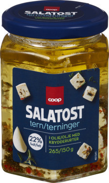 Salad Cheese In Oil/herbs In Glass