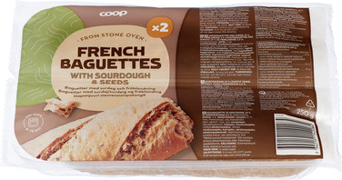 Stoneovenbaked Multigrain 1/2 Baguettes 2 Pack