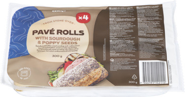 Stoneovenbaked Pavés With Poppyseeds 4 Pack