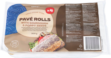 Stoneovenbaked Pavés With Poppyseeds 4 Pack