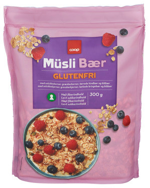 Muesli With Blue- & Raspberries, Gluten-free