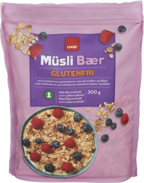 Muesli With Blue- & Raspberries, Gluten-free Coop
