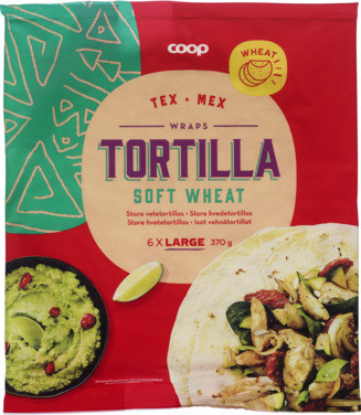 Wrap Tortilla Wheat, 25 Cm, 6 Pcs