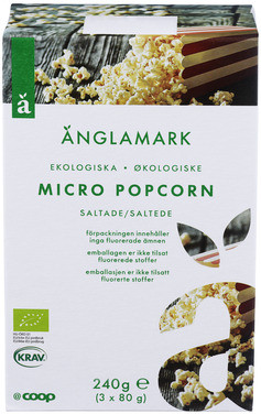 Organic Microwawe Popcorn 3-pack - Krav