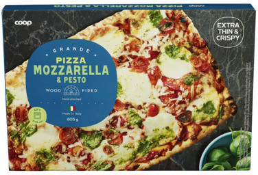 Rectangular Pizza Mozzarella Pesto