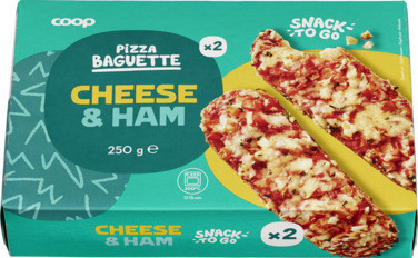 Pizza Baguettes with ham,cheese,tomatosauce 2x125g