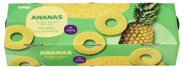 Pineapple Slices In N/j 3-pack, Choice Quality