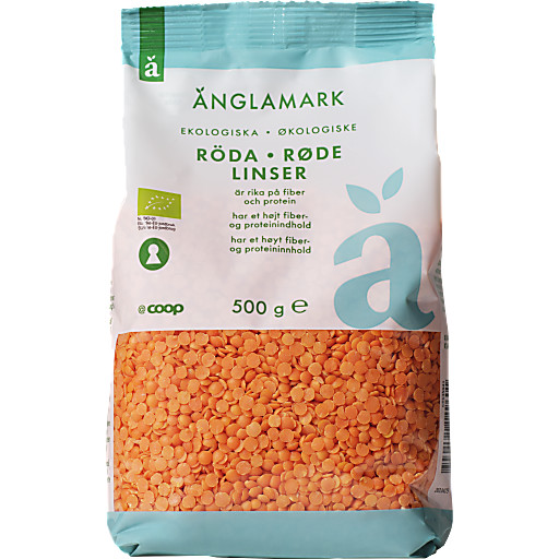 Røde linser Øko 500g Änglamark