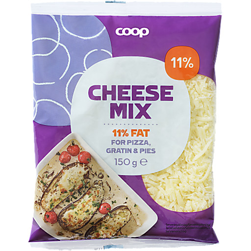 Revet ost Cheese mix 150g Coop
