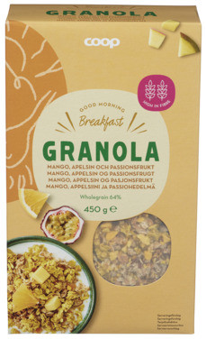 Granola, Orange, Passion & Mango