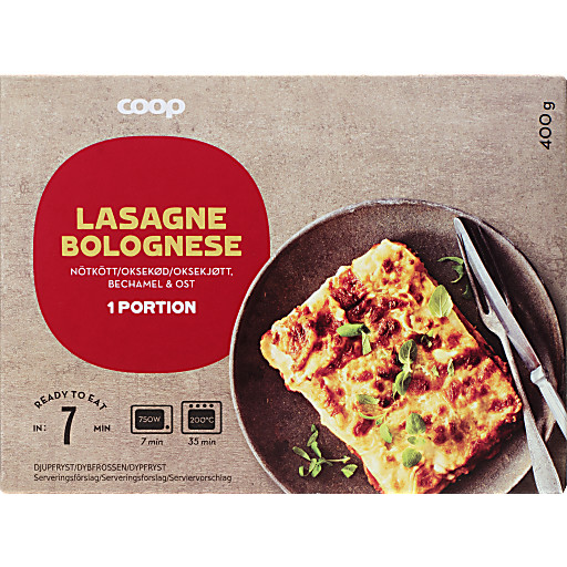 Lasagne Bolognese 400g Coop