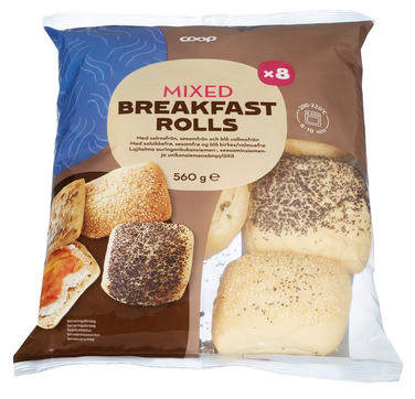 Bread Rolls Mixed 8 Pcs