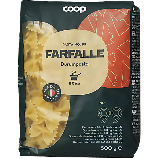 Pasta Farfalle 500g Coop