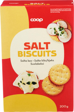 Salted round cracker