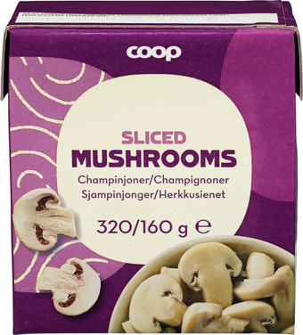 Mushrooms slices, 2. quality