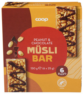 Muesli Bar Choco Peanut 6. pack