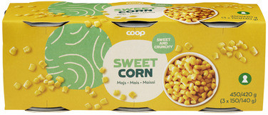 Supersweet whole corn kernels, 3pcs