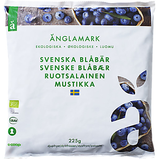 Svenske blåbær Øko 225g Änglamark