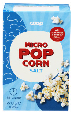 Micro Popcorn salt 3-pack non-palm oil