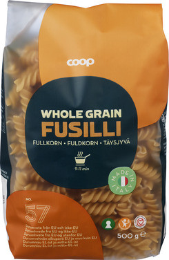 Fusilli whole wheat