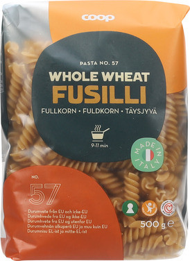 Fusilli whole wheat Coop