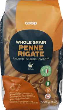 Penne Rigate whole wheat