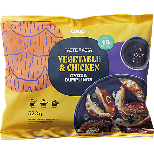 Gyoza Dumplings Grønnsaker & kylling 320g Coop