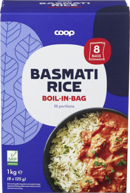 Rice Basmati Boil-in-bag 8x125g Sust. Rice Program