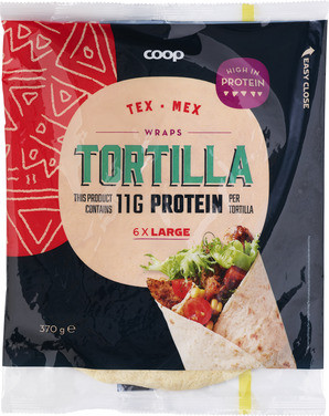 Wrap Tortilla High Protein, 25 Cm, 6 Pcs