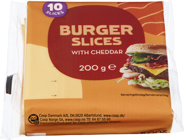 Cheese Slices Cheddar for Melting, 10 Slices