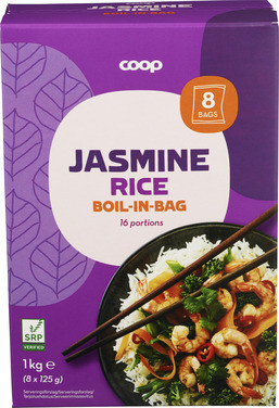 Rice Jasmin Boil-in-bag 8x125g Sust. Rice Program
