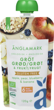 Smoothie Apple/pear/blueberry/banana/gf Porridge Änglamark