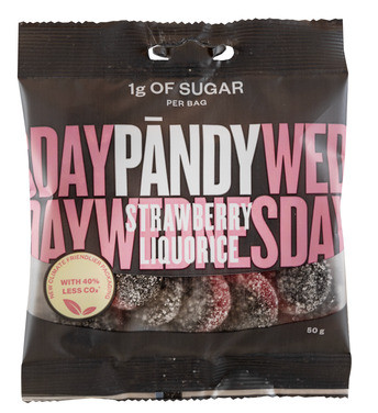 Pändy Candy Strawberry/liquorice uten Tilsatt Sukker